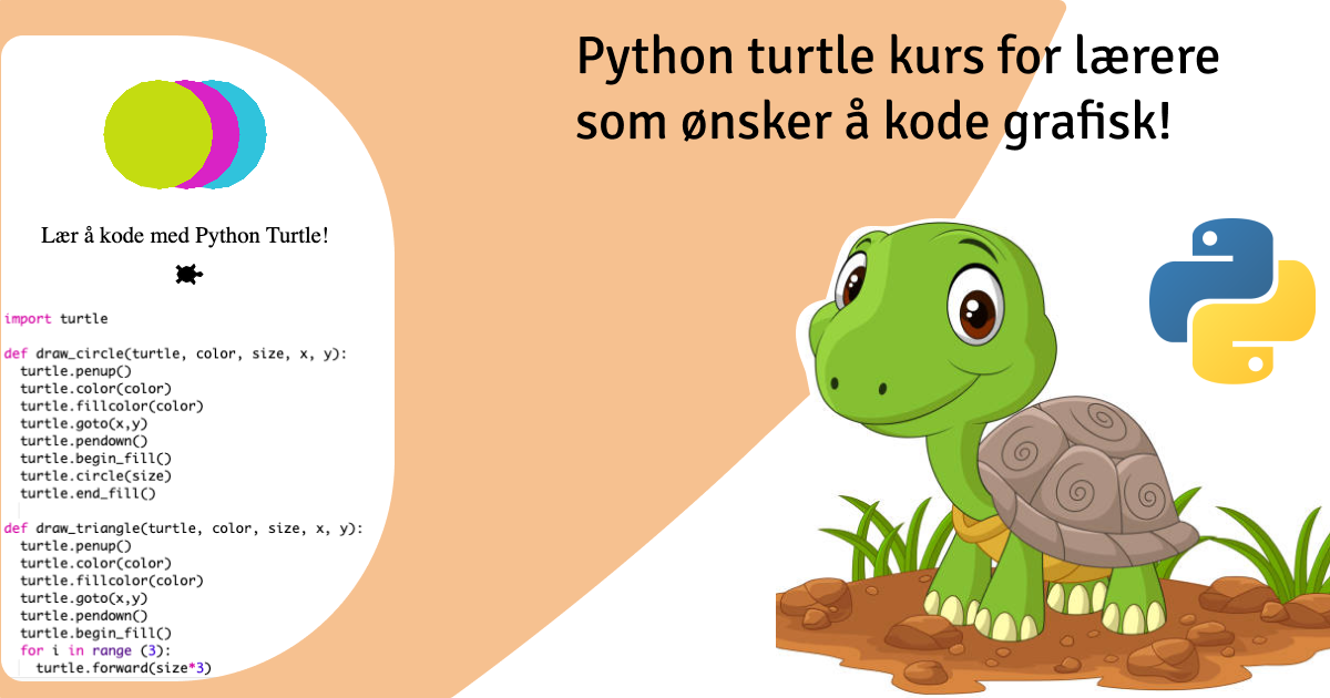 python turtle kurs for lærere